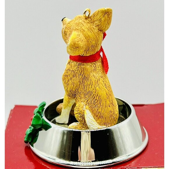 Carlton Cards Bruiser Chihuahua Dog Ornament Heirloom Holiday Feast Christmas - Picture 3 of 8